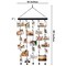Americanflat 16x30 Hanging Photo Display with Clips - Includes Metal Chains with 30 Clips - Wood Grain Hanging Bracket - Wall Hanging Photo Display - Hanging Bracket and Nail Included - Black